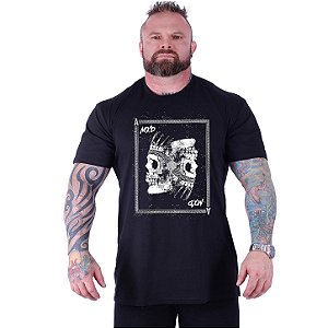 Camiseta Tradicional Estampada Plus Size Curta MXD Conceito Carta Ás Indígena