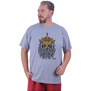 Camiseta Tradicional Estampada Plus Size Curta MXD Conceito Rei Das Águas