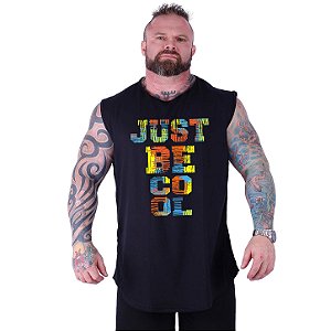 Regata Machão Longline Estampada Sem Manga Plus Size MXD Conceito Just Be Cool