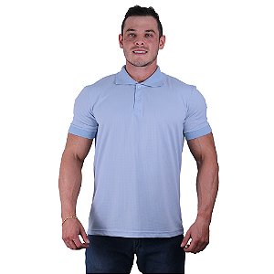 Camisa Gola Polo Masculina Rentex MXD Conceito Riscos Azul Claro