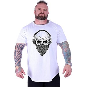 Camiseta Longline Estampada Plus Size MXD Conceito Manga Curta Just Be Nice