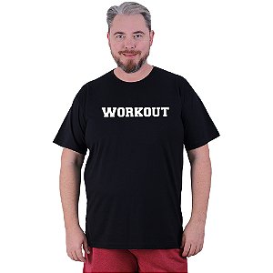 Camiseta Tradicional Estampada Plus Size Curta MXD Conceito Workout Exercite-se