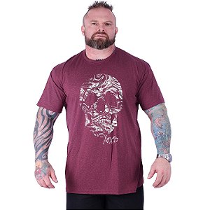 Camiseta Tradicional Estampada Plus Size Curta MXD Conceito Caveira Liquida