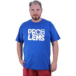 Camiseta Tradicional Estampada Plus Size Curta MXD Conceito Problems