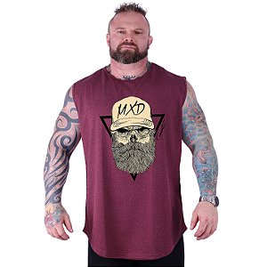 Regata Machão Longline Estampada Sem Manga Plus Size MXD Conceito Caveira Boné