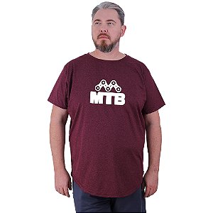 Camiseta Longline Estampada Plus Size MXD Conceito Manga Curta MTB Mountain Bike Montanha MTB