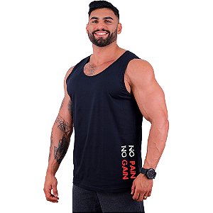 Regata Clássica Estampa Lateral Masculina MXD Conceito No Pain No Gain