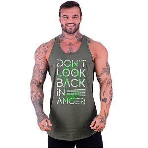 Regata Longline Masculina MXD Conceito Dont't Look Back In Anger Não Olhe Para Trás Com Raiva