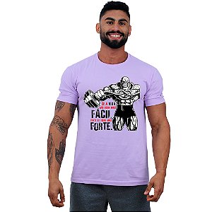 Camiseta Tradicional Manga Curta MXD Conceito Se a Vida Não Ficar Mais Facil, Trate de Ficar Mais Forte