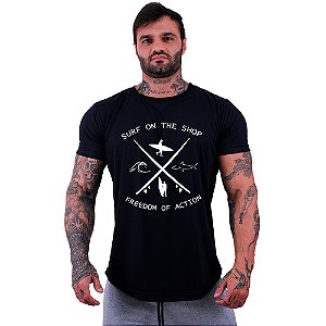 Camiseta Longline Manga Curta MXD Conceito SURF On The Shop Freedom Of Action