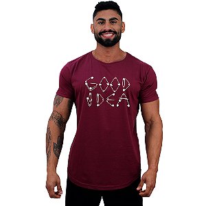Camiseta Longline Manga Curta MXD Conceito Good Ideia Clips
