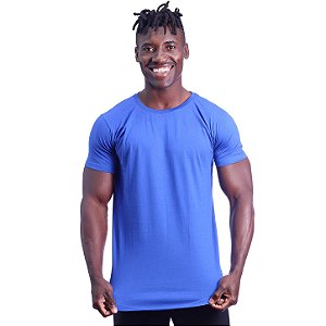 Camiseta Longline 100% Algodão Masculina MXD Conceito Azul Royal
