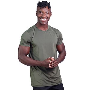 Camiseta UV50+ Tradicional MXD Conceito Dry Fit 90% Poliéster 10% Elastano MultiFresh Verde Oliva