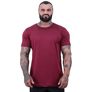 Camiseta UV50+ Tradicional MXD Conceito Dry Fit 90% Poliéster 10% Elastano MultiFresh Vinho
