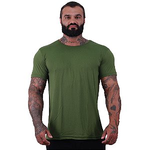 Camiseta Tradicional MXD Conceito Dry Fit em 100% Poliamida String Furadinho Verde Oliva