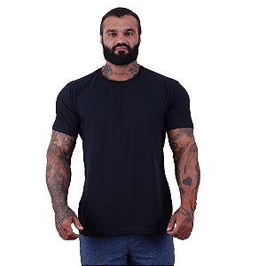 Camiseta Tradicional Masculina MXD Conceito Fio 40.1 Cotton Premium Preto Básico