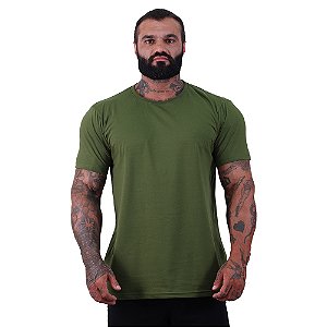 Camiseta Tradicional Masculina MXD Conceito Fio 40.1 Cotton Premium Verde Oliva