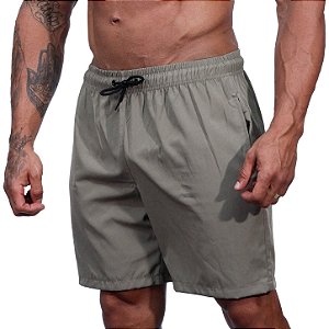 Short Tactel Elastic Masculino MXD Conceito 2 Bolsos Laterais Caqui Areia