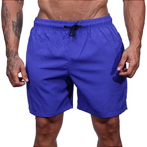 Short Tactel Elastic Masculino MXD Conceito 2 Bolsos Laterais Azul Royal Escuro