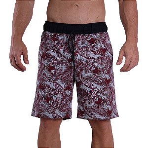 Bermuda Masculina Moletom MXD Conceito Folhagem Vermelha