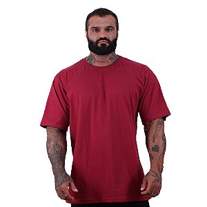 Camiseta Oversized Masculina MXD Conceito Maior Gramatura Vermelho Vinho