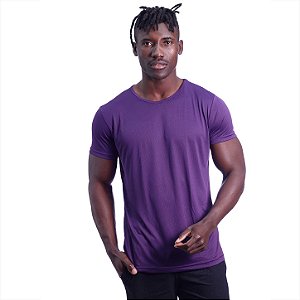Camiseta Dry Premium Tradicional MXD Conceito Fit em 100% Poliamida String Furadinho Violeta
