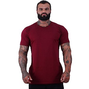 Camiseta Tradicional Masculina MXD Conceito Fio 40.1 Cotton Premium Vermelho Vinho
