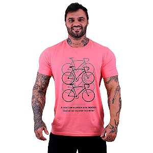 Camiseta Tradicional Masculina Manga Curta MXD Conceito MTB A Vida é Como Pedalar Uma Bicicleta