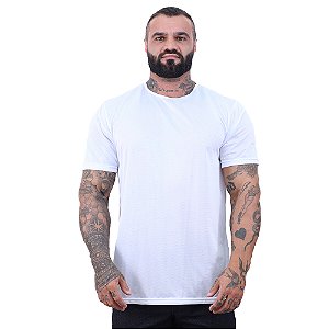 Camiseta Tradicional MXD Conceito Dry Fit 100% Poliéster Furadinho Branco