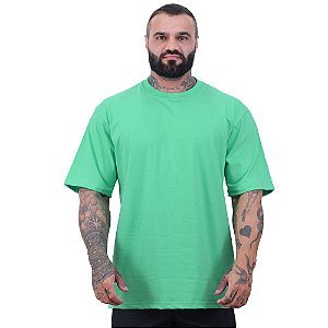 Camiseta Oversized Masculina MXD Conceito Maior Gramatura Verde Claro