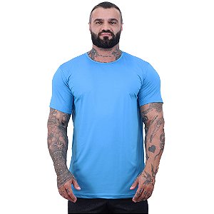 Camiseta Tradicional MXD Conceito Dry Fit 90% Poliéster 10% Elastano UV50+ MultiFresh Acab. Azul Piscina