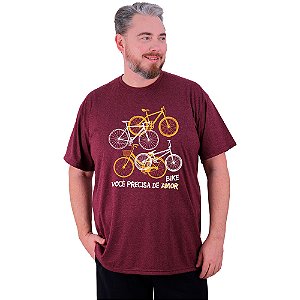 Camiseta Tradicional Estampada Plus Size Curta MXD Conceito MTB Você Precisa De Bike