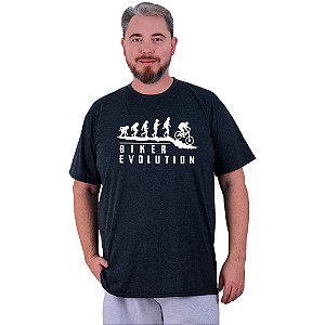 Camiseta Tradicional Estampada Plus Size Curta MXD Conceito MTB Biker Evolution