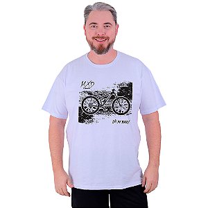 Camiseta Tradicional Estampada Plus Size Curta MXD Conceito MTB Vá De Bike!