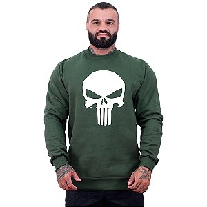 Blusa Moletom Basic Masculina MXD Conceito Sem Touca Caveira Justiceiro