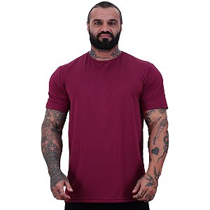 Camiseta Tradicional MXD Conceito Dry Fit 100% Poliéster Furadinho Bordô