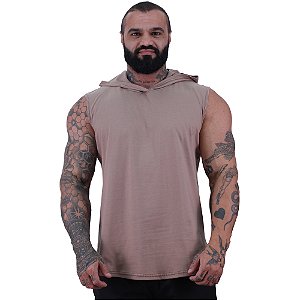 Regata Longline com Touca MXD Conceito 100% Algodão Marrom Acinzentado