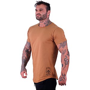Camiseta Longline Masculina Estampa Lateral MXD Conceito Logo Pitbull
