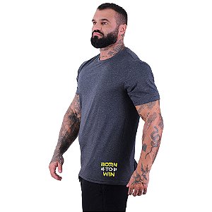 Camiseta Tradicional Estampa Lateral Manga Curta MXD Conceito Born To Win