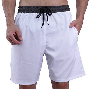 Bermuda em Tactel com Elastano Masculino MXD Conceito 3 Bolsos Branco