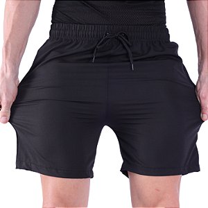 Bermuda em Tactel com Elastano Masculino MXD Conceito Bolso Com Ziper Preto