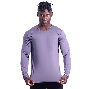 Camiseta Proteção UV 50+ Manga Longa MXD Conceito 90% Poliéster 10% Elastano Chumbo