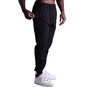Calça De Tactel Com Elastano MXD Conceito Com Bolso Ziper Preto