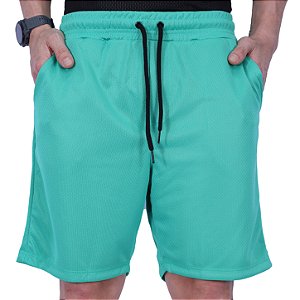 Bermuda Poliéster Confort Com Bolso Masculina MXD Conceito Verde Jade