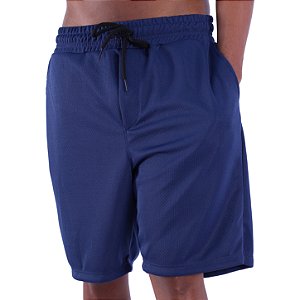 Bermuda Poliéster Confort Com Bolso Masculina MXD Conceito Azul Marinho
