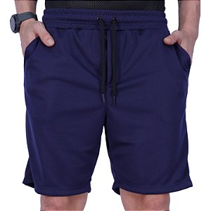 Bermuda Poliéster Confort Com Bolso Masculina MXD Conceito Azul Marinho