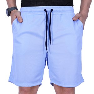 Bermuda Poliéster Confort Com Bolso Masculina MXD Conceito Azul Bebê