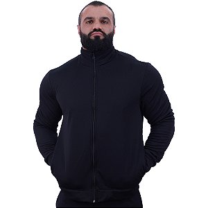 Jaqueta Com Ziper Em Helanca Peluciada 100% Poliéster Marphim Com Bolso e Gola Alta Com DEFEITO Cores Sortidas