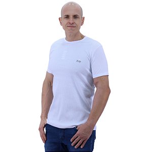 Camiseta Masculina Malha Canelada Tradicional MXD Conceito Branco