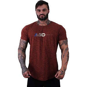 Camiseta Longline Masculina Estampado MXD Conceito Logo Centralizada Nuno Vermelho